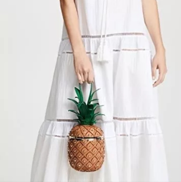 Kate Spade 3D By The Pool Leather Pineapple Clutch Bag (VERY RARE) - Picture 6 of 11